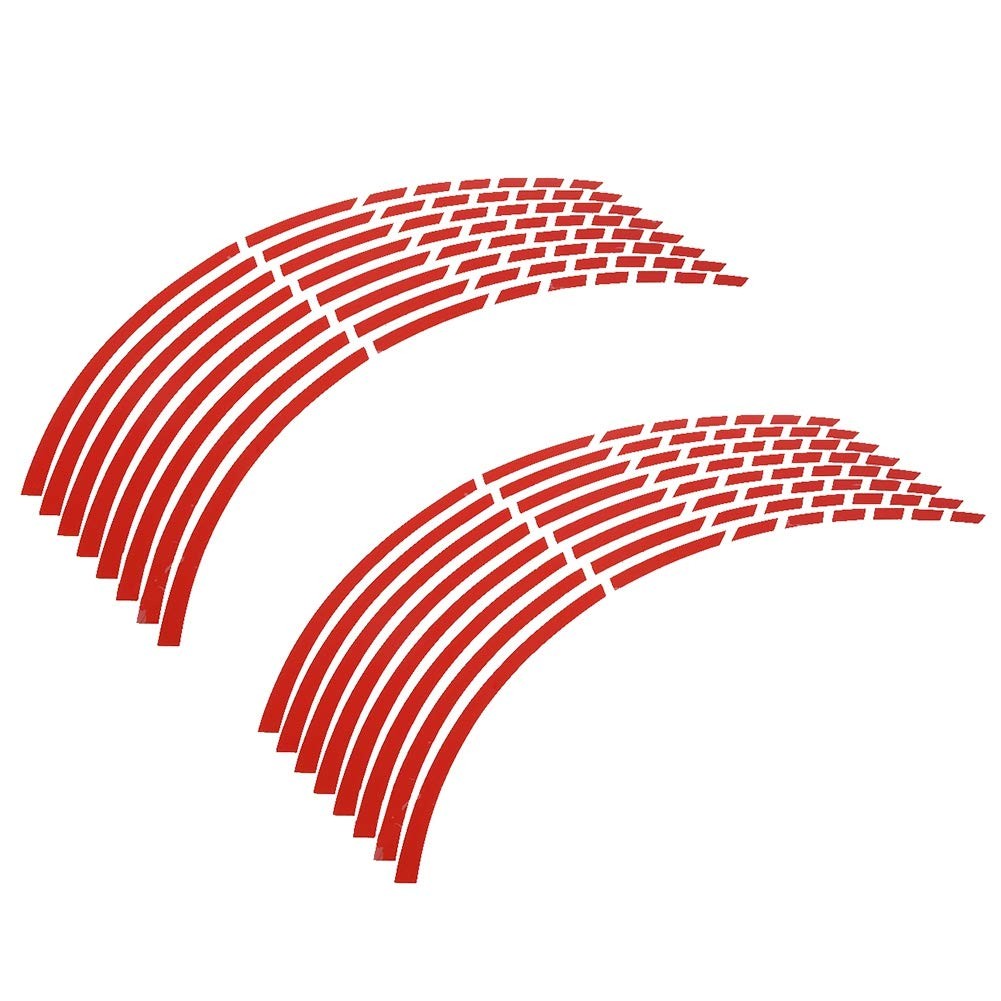Reflective Wheel Rim Stripe Decal, 16pcs Bike Motorcycle 16-18inch Reflective…