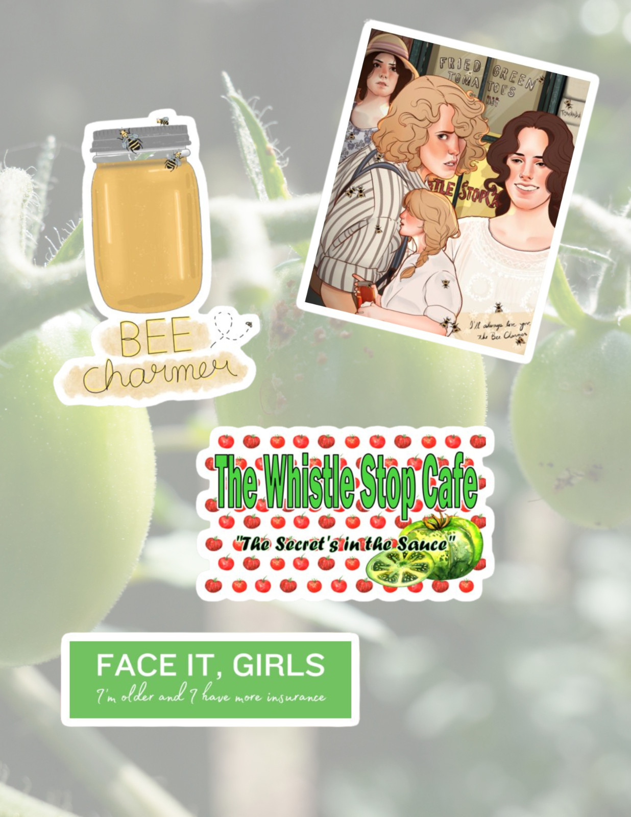 Fried Green Tomatoes 90’s Movie 4pc Stickers Pack