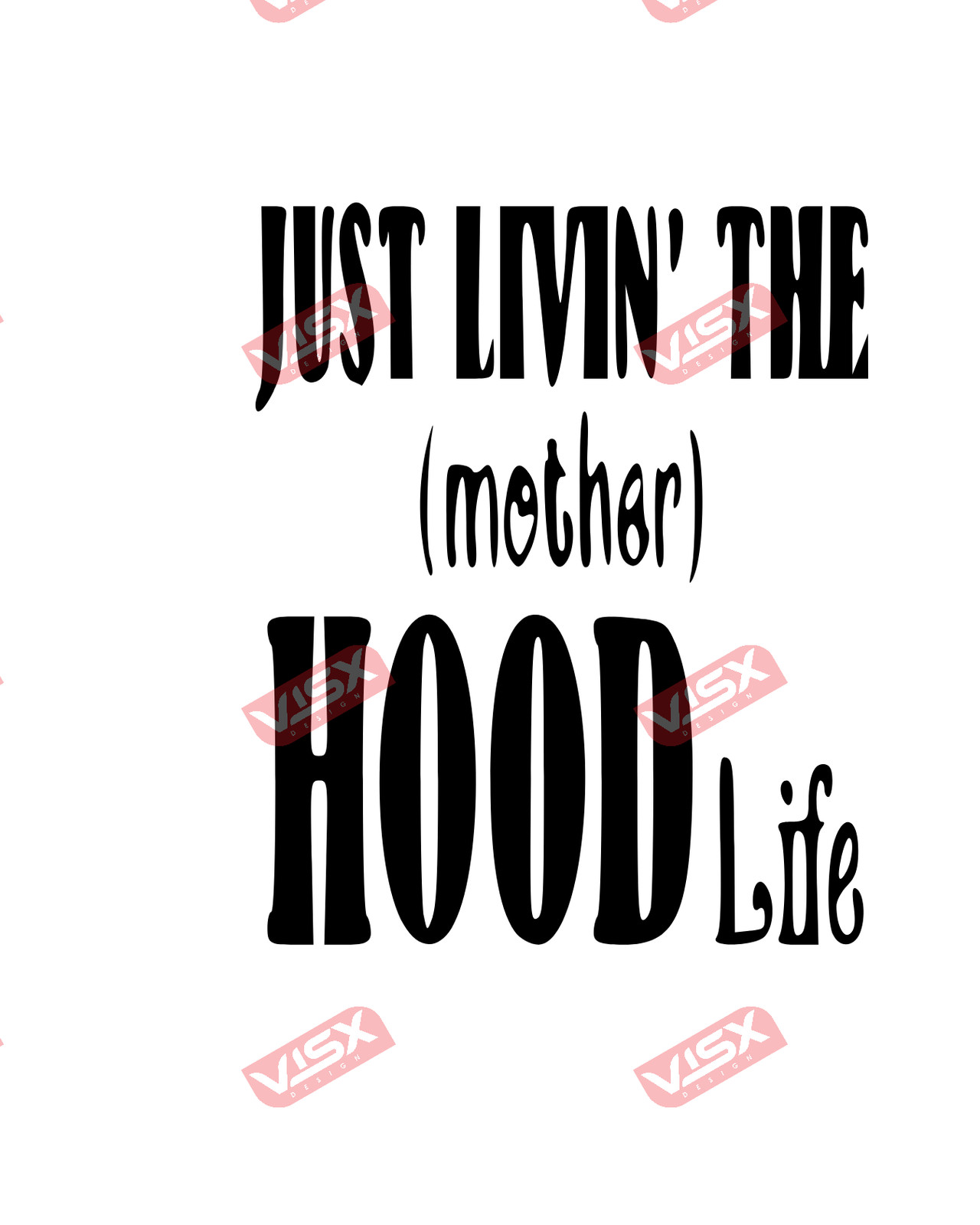Just livin’ the hood life decal sticker, funny car laptop vinyl window bumper