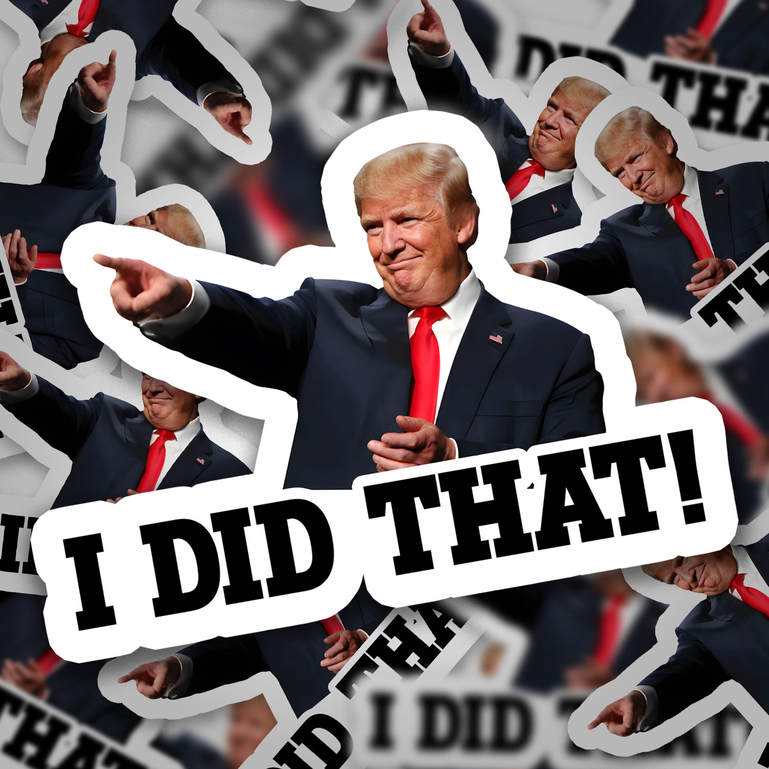 100 PCs “I did that” Trump Sticker Pack – Trump Meme – Trump Decals – 1.3 x 1″