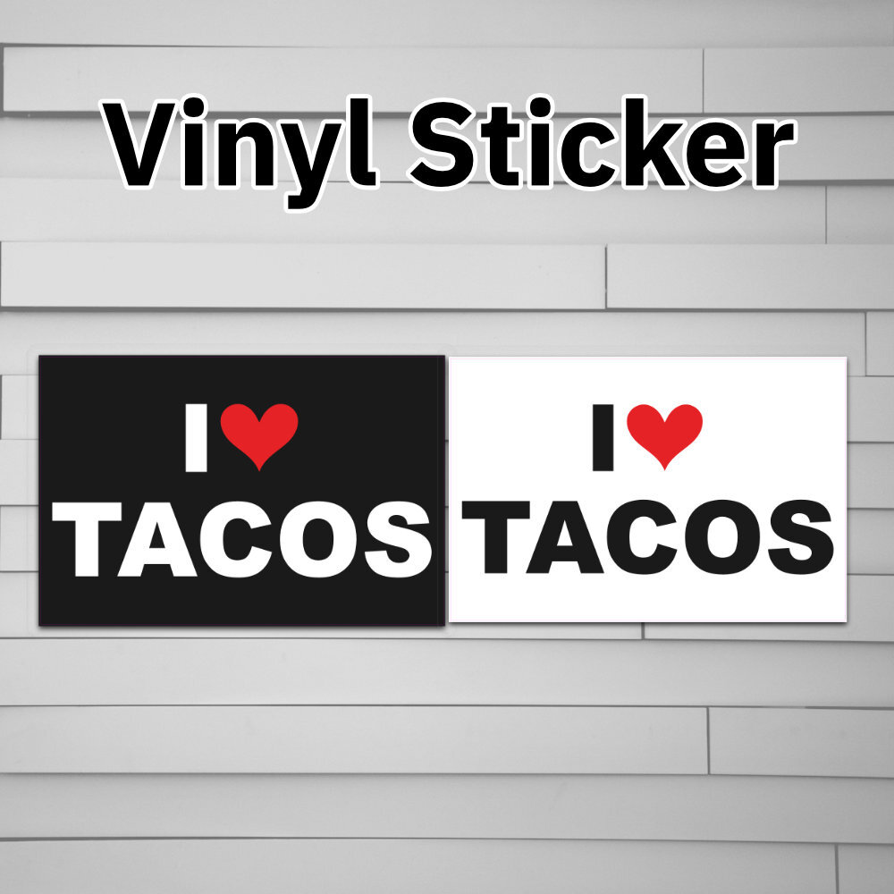 I Heart Tacos Sticker Vinyl Decal Love Boobs