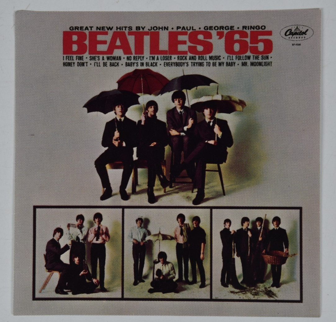Vintage The Beatles ’65 Insert Album Cover Art 6″ Art Print 45 Record Paper ONLY