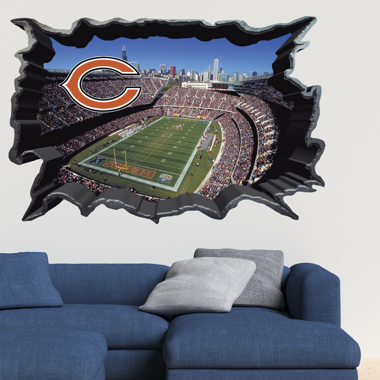 Chicago Bears Stadium – Football Stadium 3D Effect – Brake Wall Effect 3D