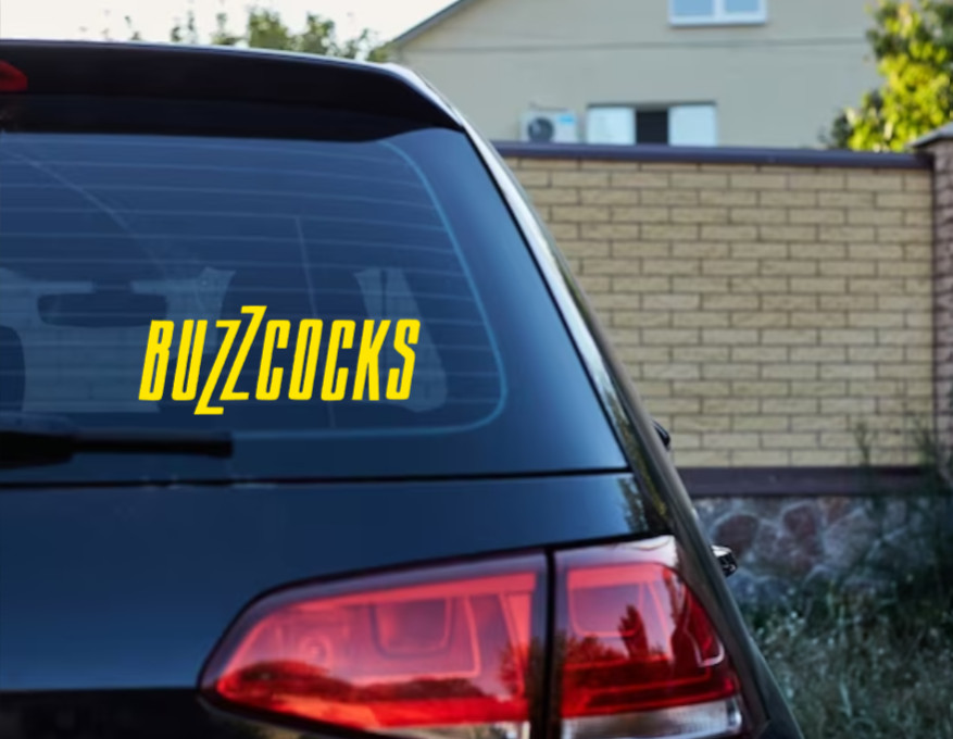 Buzzcocks Car Decal Vinyl Band Logo Glossy Bumper Sticker Punk Rock The Damned
