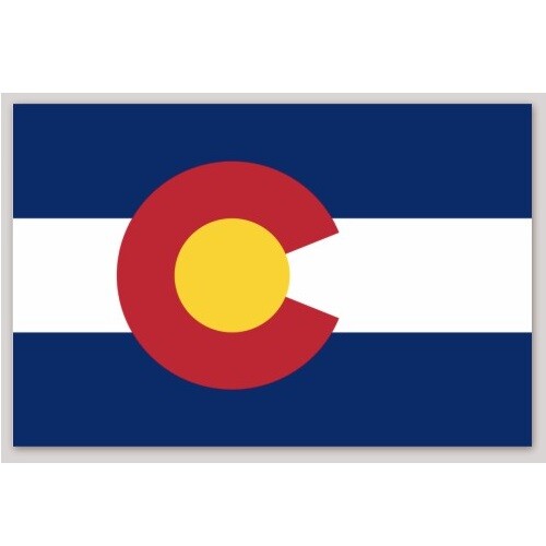 Colorado State Flag Sticker Decal Adhesive Vinyl Multiple Sizes Available