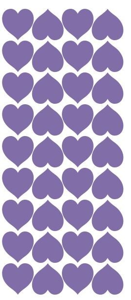 Lavender Heart Hearts Stickers Sticker 1″ DC20-043