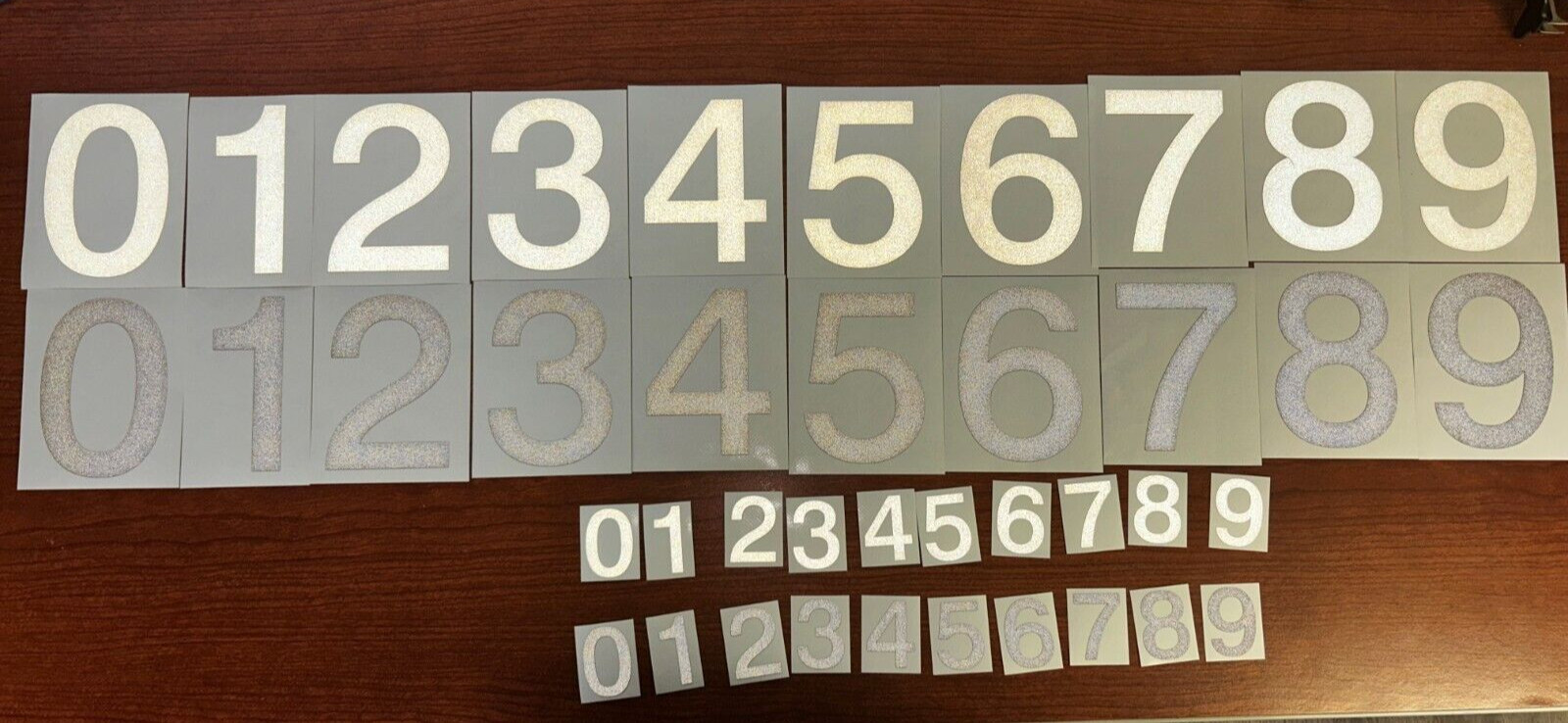 3M Reflective Numbers – 1.5″ and 4″ Sizes – Black and White Variations