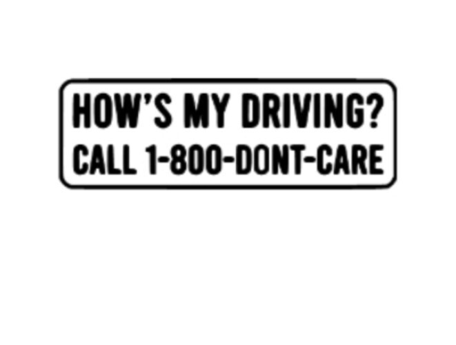 How’s My Driving? Sticker Decal