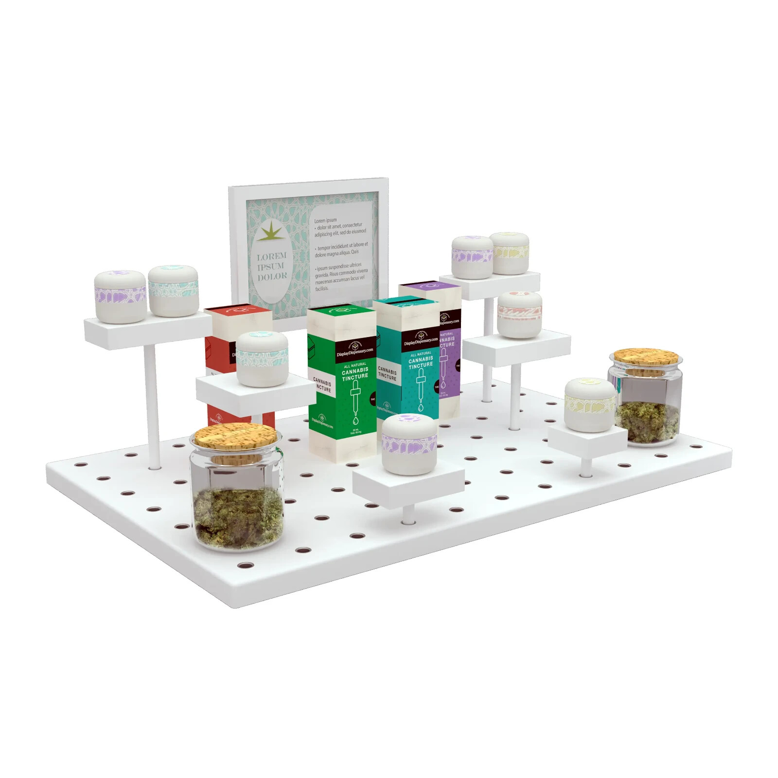 Modular Multi-Level Display Riser Kits Large High Gloss White ZNKIT2GW