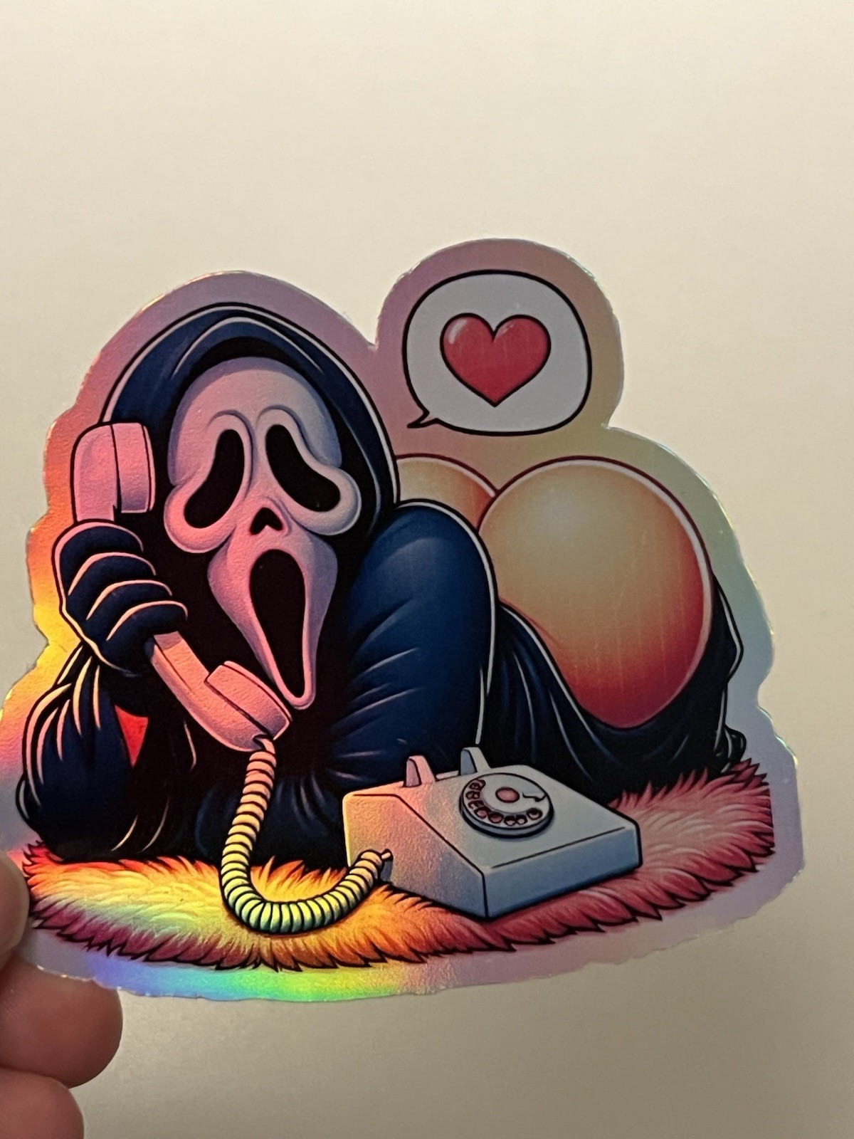 Ghostface Bootycall Holographic Waterproof 3 Inch Sticker