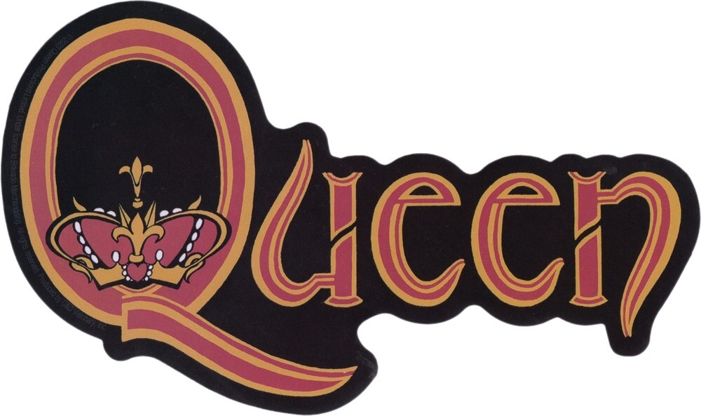 Sticker – Queen Classic Red Logo With Crown 5.25″ x 3.13″ Die Cut #10343