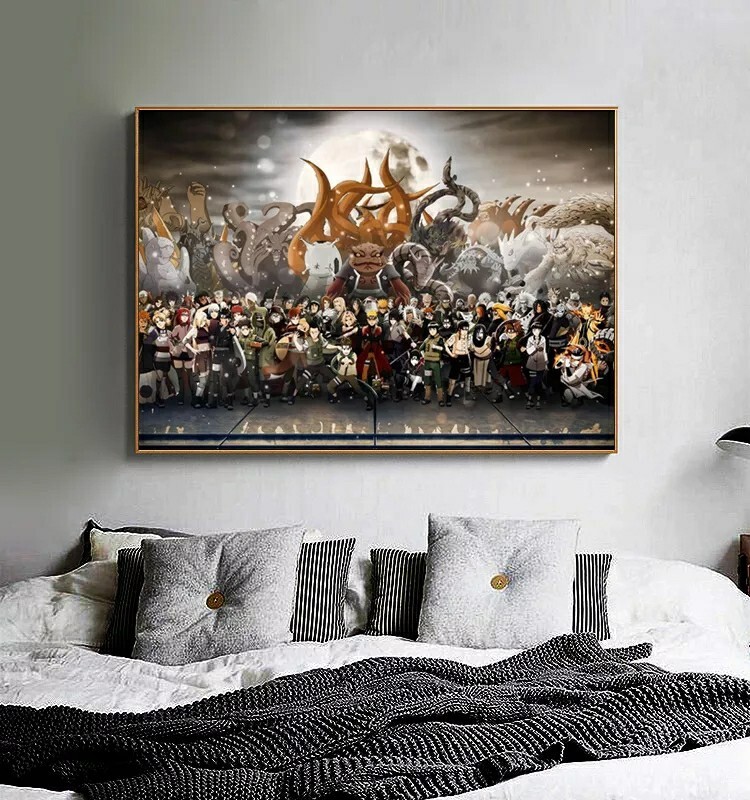 Naruto Poster Cotton Canvas Unframed Wall Art Shippuden Manga Decoration