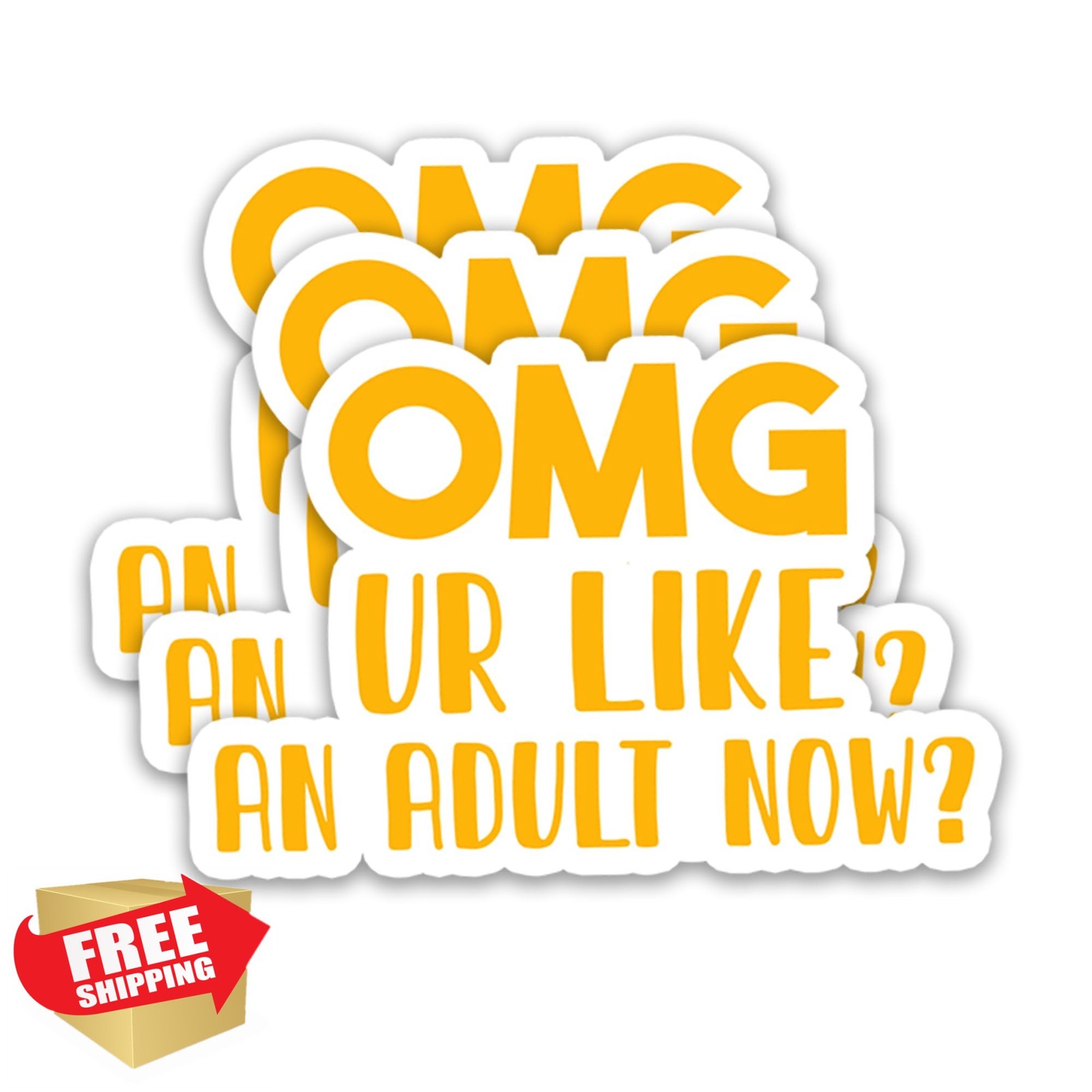 3pcs 18th 21st Birthday Funny Adult Vinyl Stickers 3×2 inch