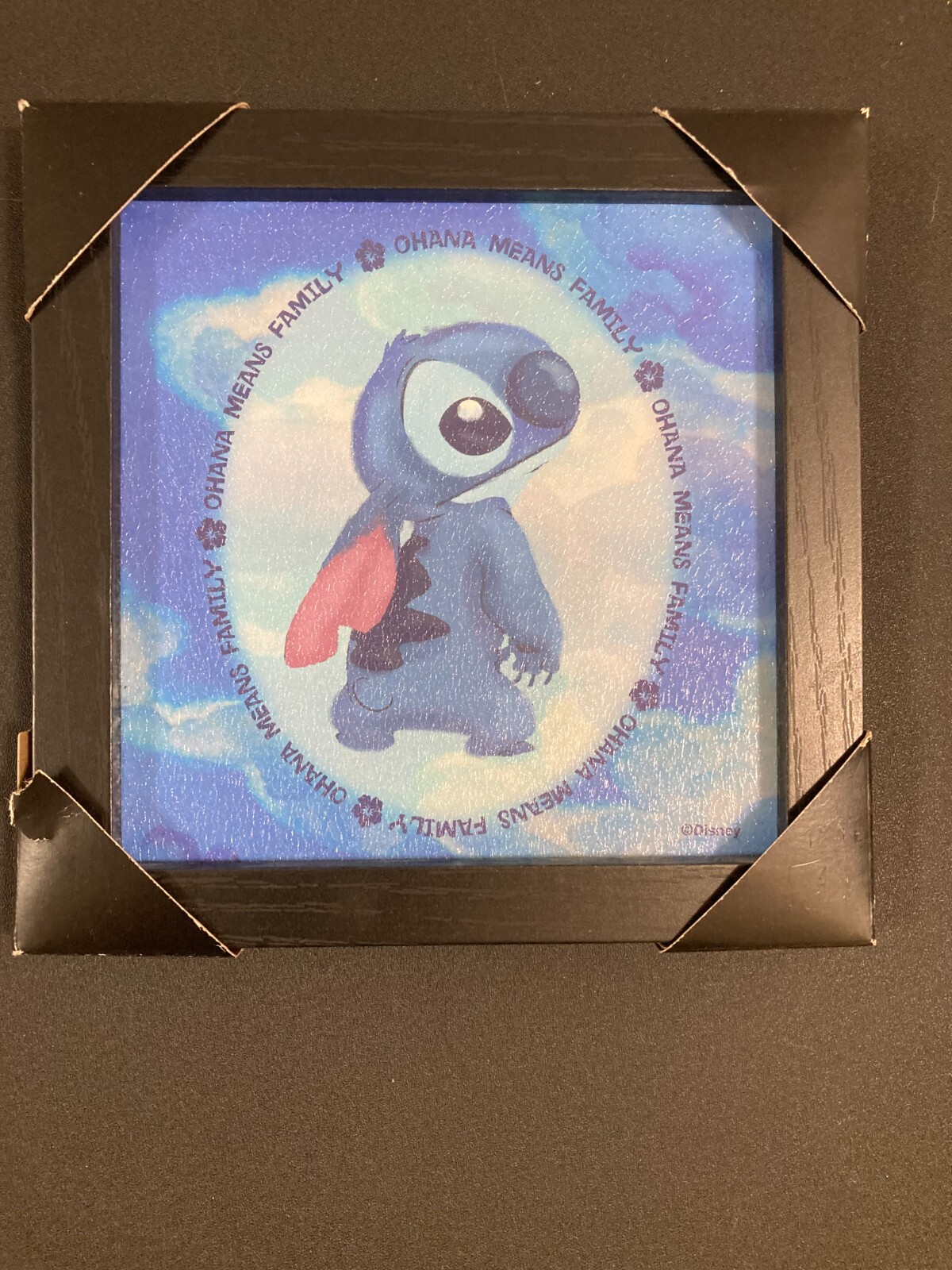 4 Piece Stitch-Themed Room Decor – 1 Wall Clock & 3 Pieces of Ready to Hang Art!