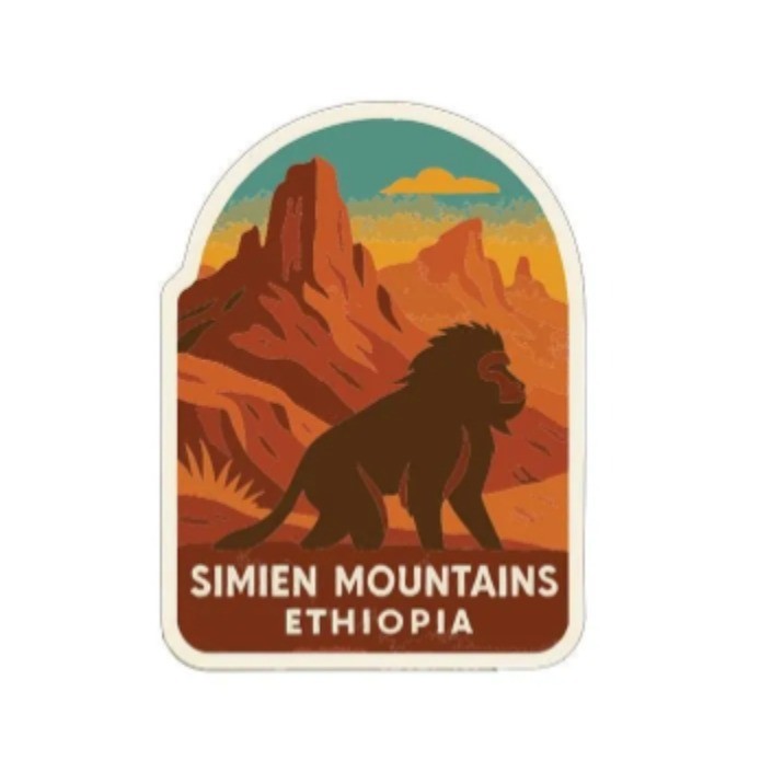 Simien Mountains Ethiopia Iron On Heat Transfer Vinyl HTV Die-Cut Symbolic