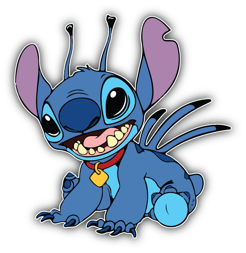 Lilo & Stitch Cartoon Happy Sticker Bumper Decal – ”SIZES”