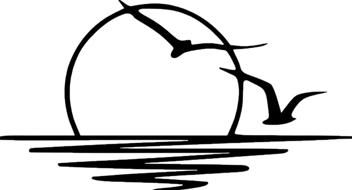 Sunset Water Birds Two Pack 6″ Vinyl Decals Car Window Tablet- Color Options