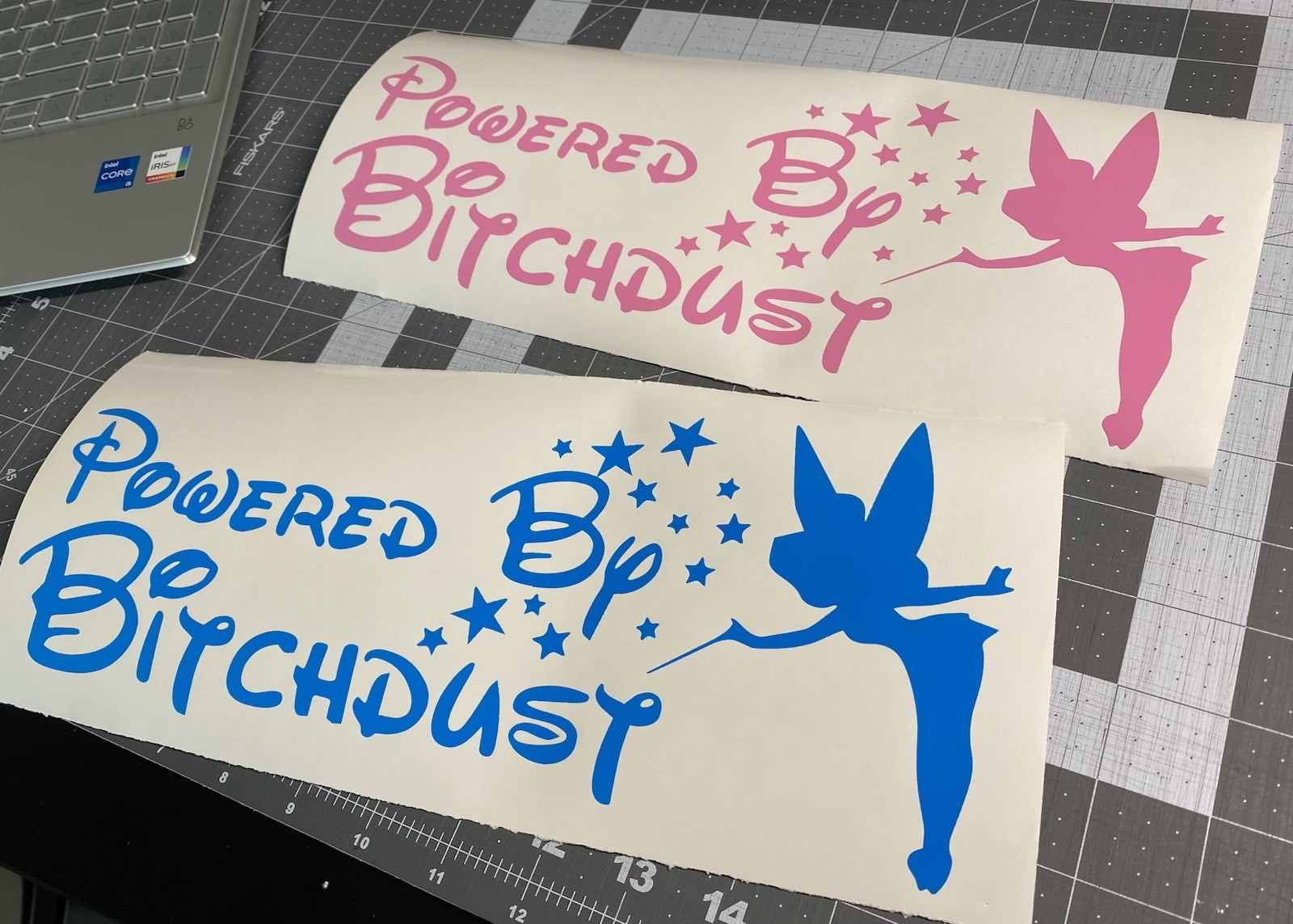 Vinyl Decal for Window – Powered by Bitchdust (Disney Tinkerbell)