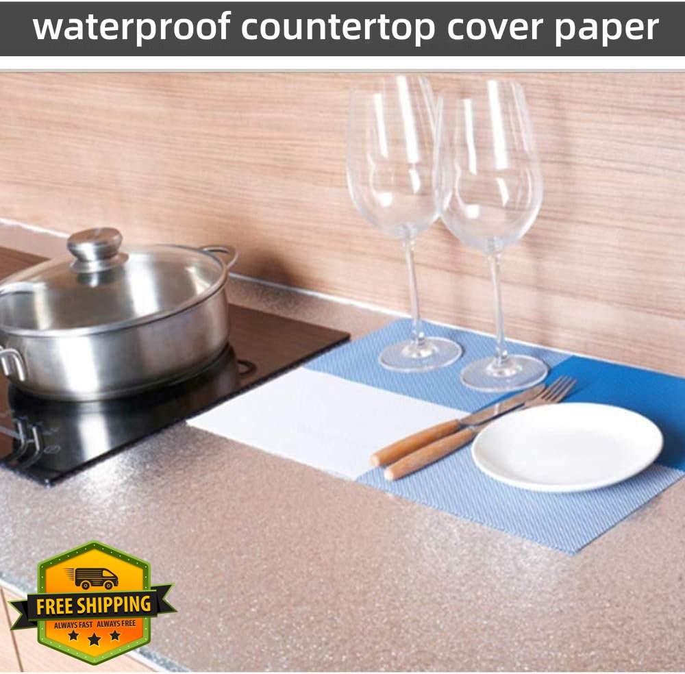 Soqool Kitchen Oil Proof Sticker Silver-texture