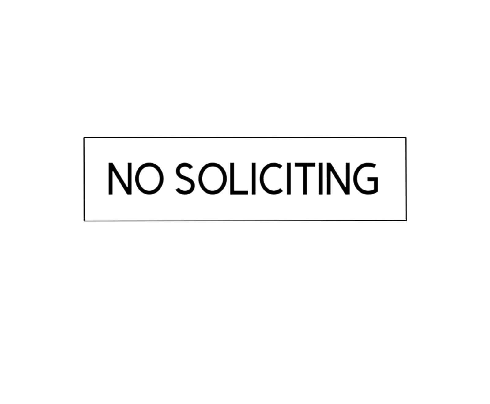 NO SOLICITING Sign Vinyl Decal Sticker for Doors, Windows, Walls, 6″ 
