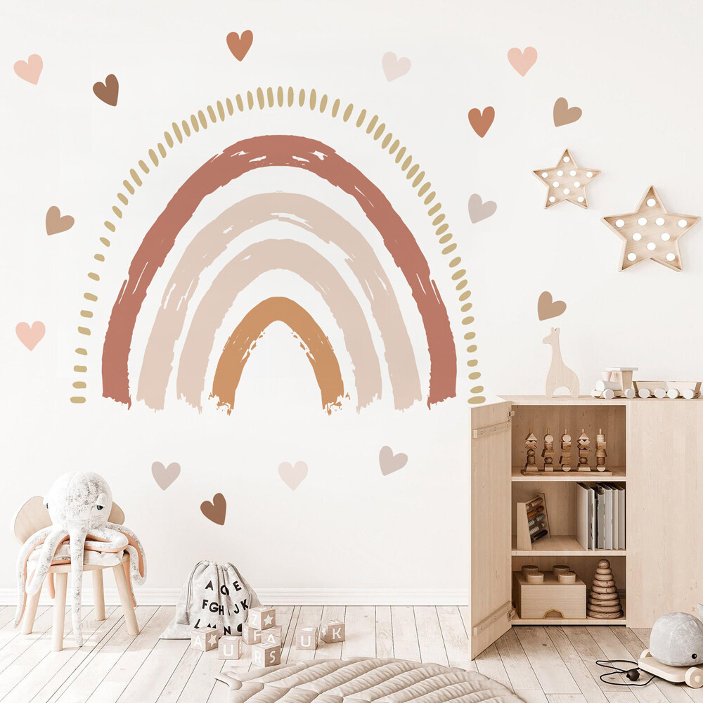 36pcs Hearts Creative Wall Door Sticker Decal For Children Baby Girls Boys Room