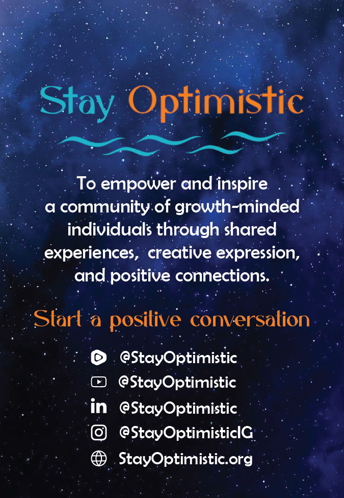 Stay Optimistic – Slogan Car Bumper Vinyl Sticker Decal High Gloss 3M Adhesive