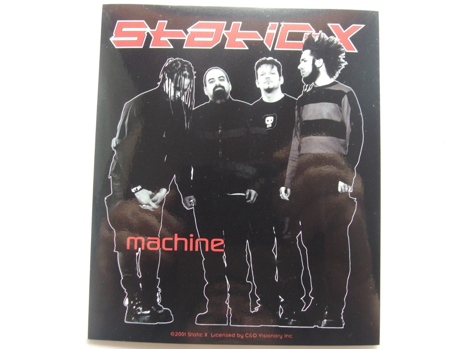 Static-X Band Pose Machine Sticker C&D Visionary 2001 Licensed 4.25″x5″ Nu-Metal