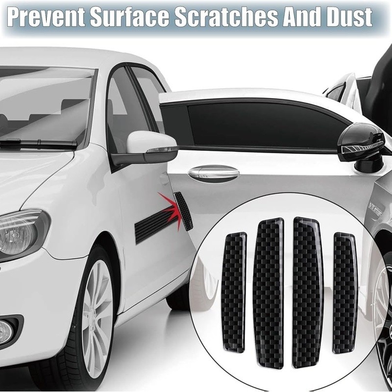 Carbon Fiber Door Edge Protector Scratch Resistant Universal Trim Easy Install
