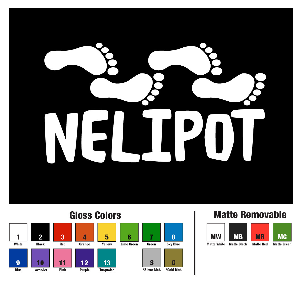 5 inch Nelipot Decal Window Sticker Car Decor Barefoot Bare Feet Summer Earth