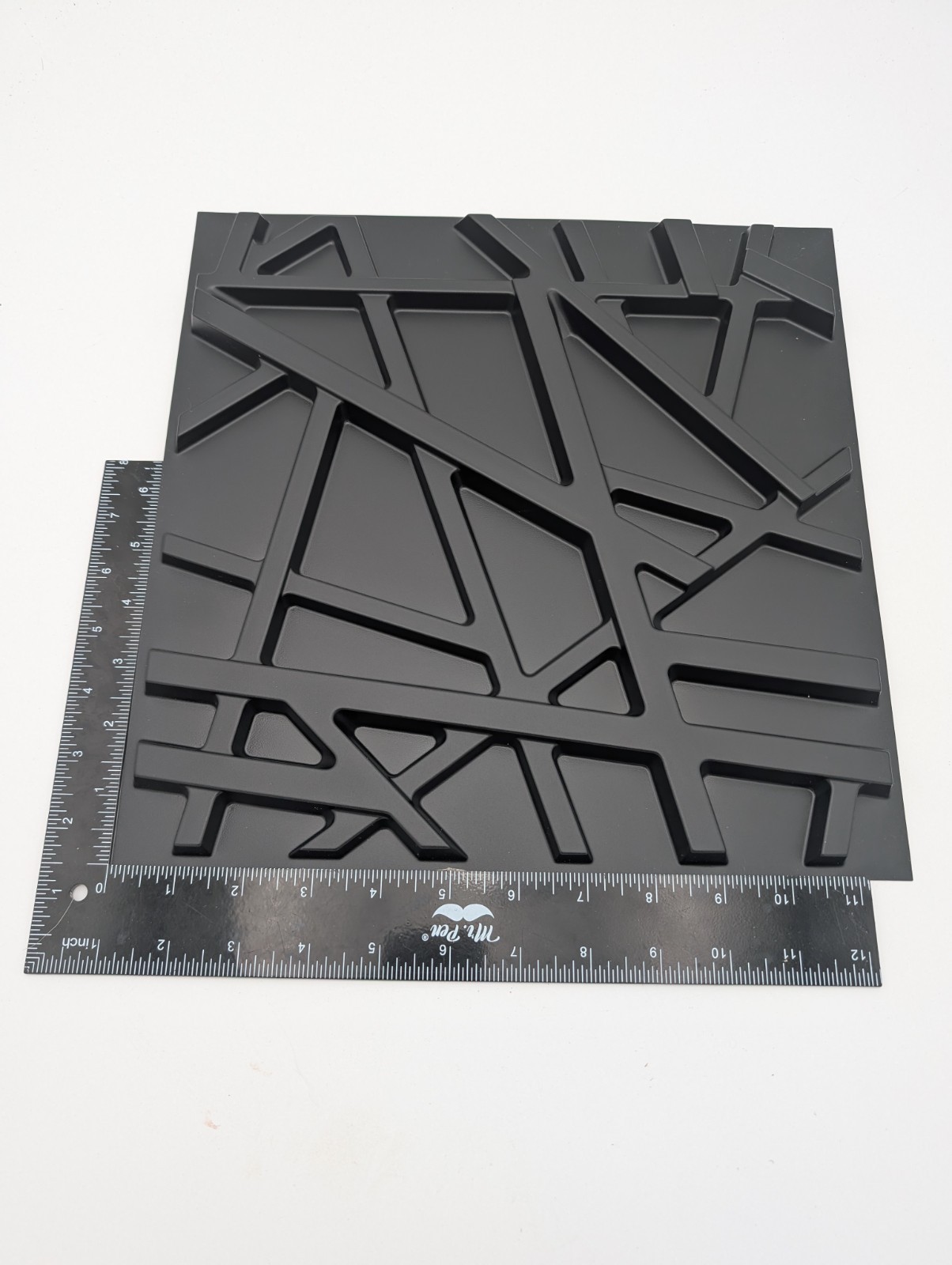 12”x12” Paintable 3D Wall Panels – Black Accent for Living Room & Gaming 30 Pk