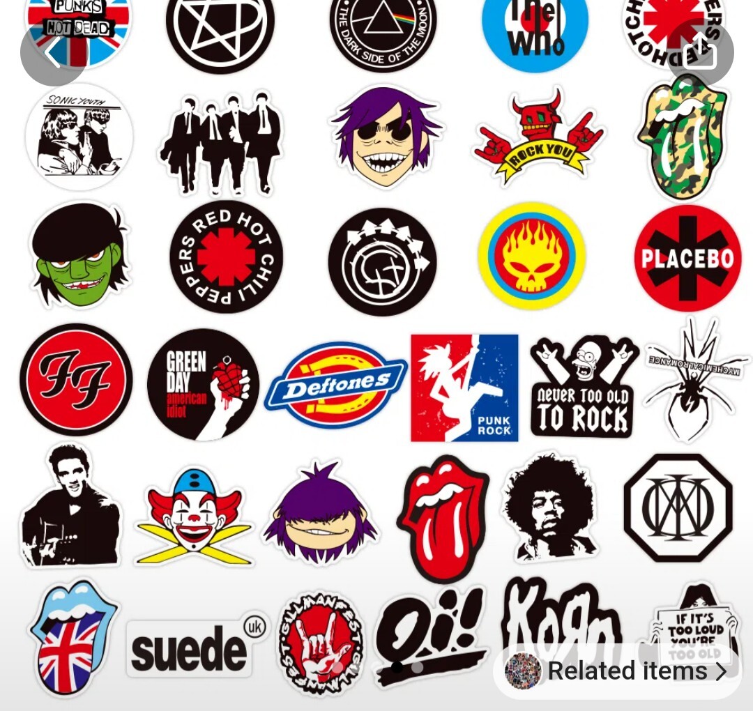 10 PCS Rock Music Band Logo Stickers BRAND NEW