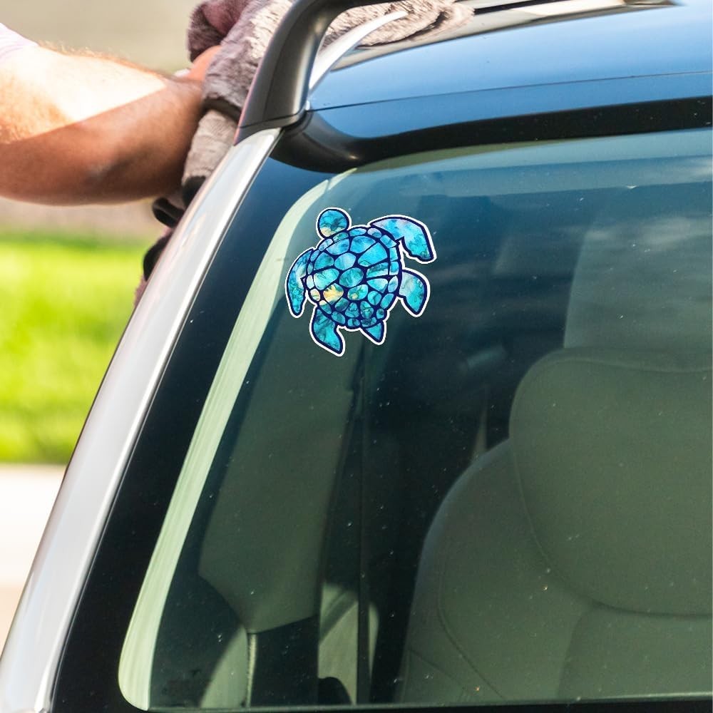 Ocean Sea Turtle Decal Waterproof Vinyl Sticker for Car Window Tumbler 5 H”