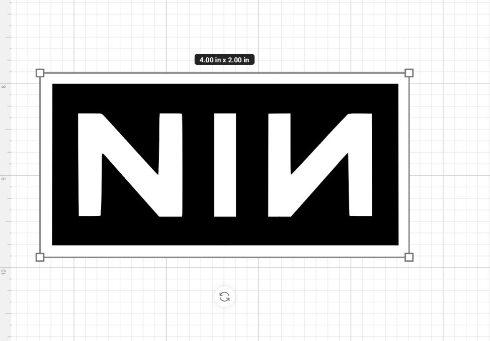 NIN Nine Inch Nails Logo 4″ Wide Color Vinyl Decal Sticker BOGO