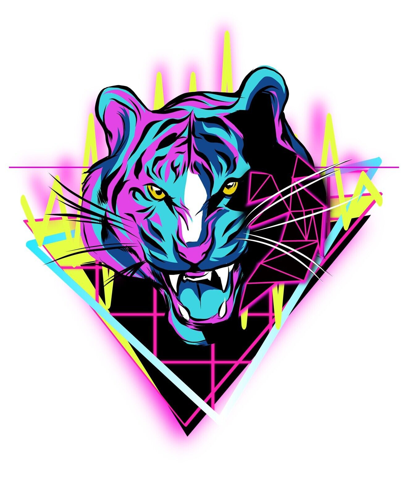 Colorful Tiger Sticker Decal