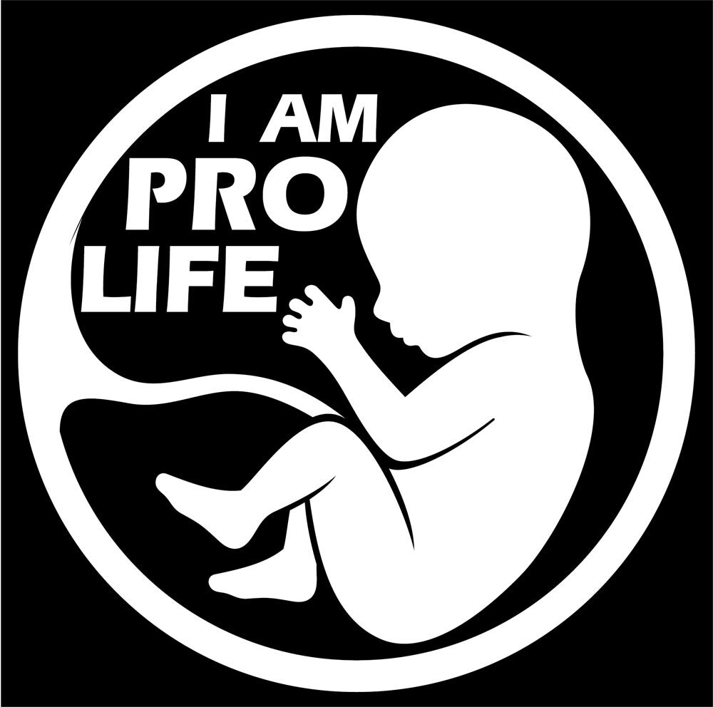 I Am Pro Life Pro-Life Vinyl Cut-Out Sticker