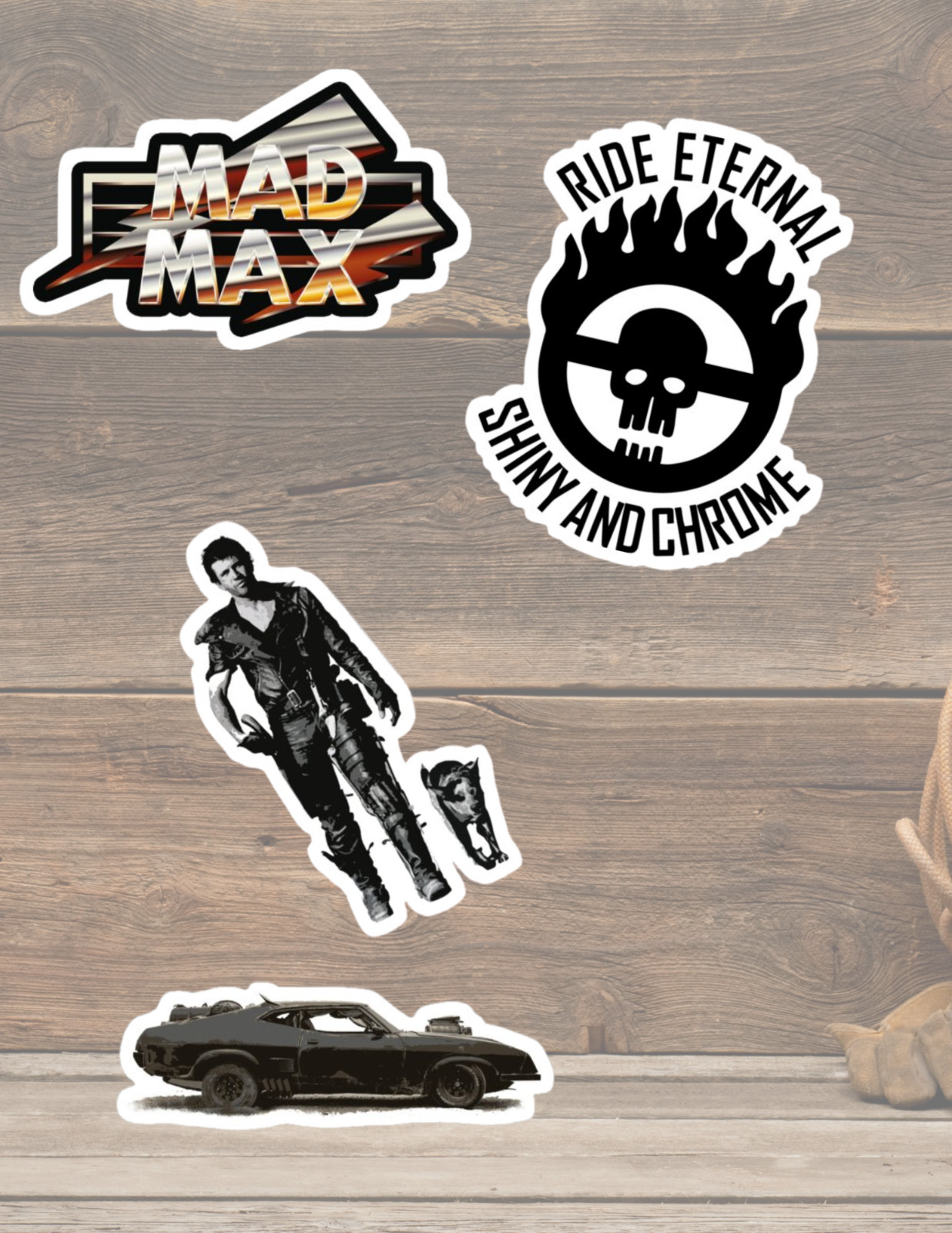 Mad Max 70’s Movie 4pc Sticker Pack
