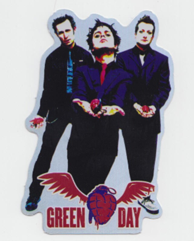 Green Day 15 Sticker Set | Grenade American Punk Rock Pop Skate Punk Band Logo