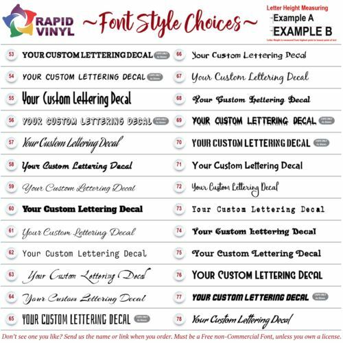 Custom Vinyl Decal Sticker Window Lettering Personalized Wall Name Text Stickers