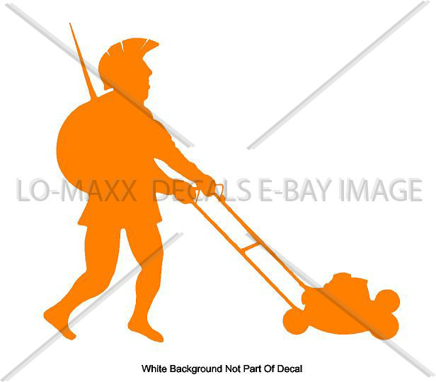Roman Centurion Warrior Cutting Grass Original Graphic Art Die Cut Vinyl Decal