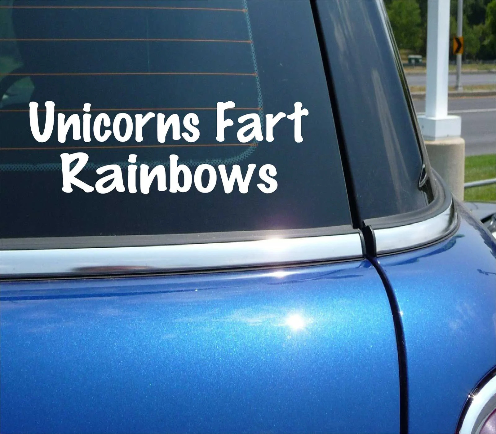 UNICORNS FART RAINBOWS DECAL STICKER FUNNY MAGIC CARTOON TOY CAR TRUCK