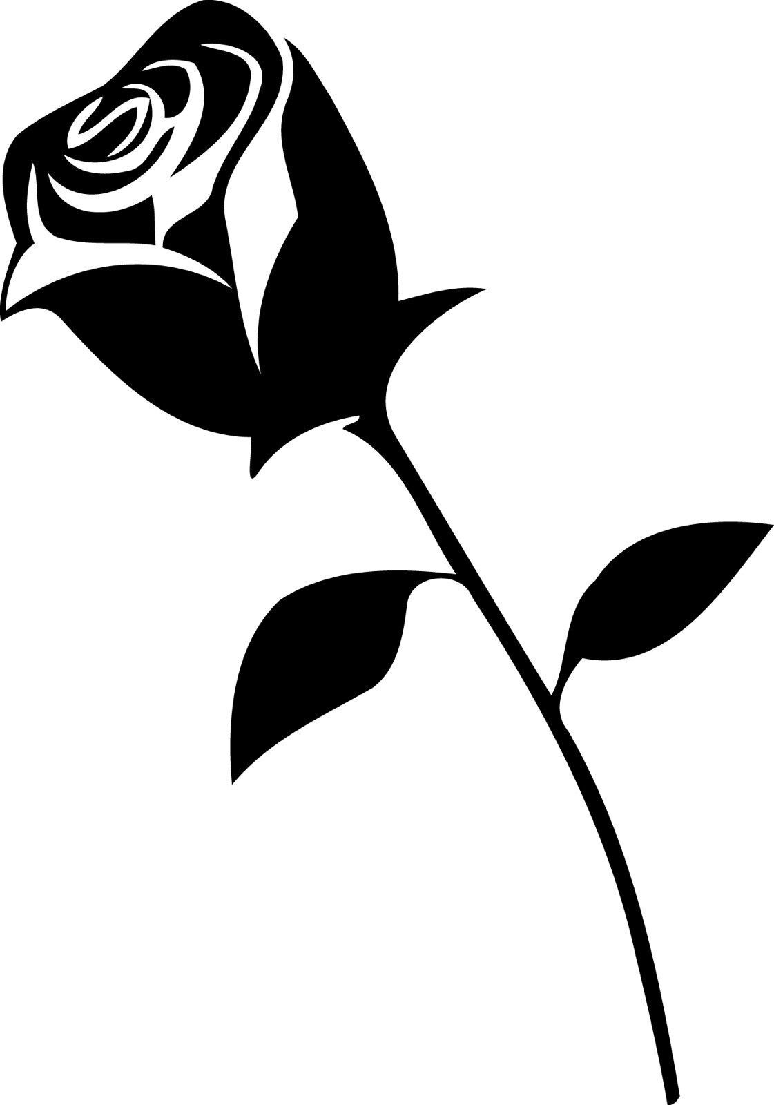 Rose Stem Silhouette Sticker Decal