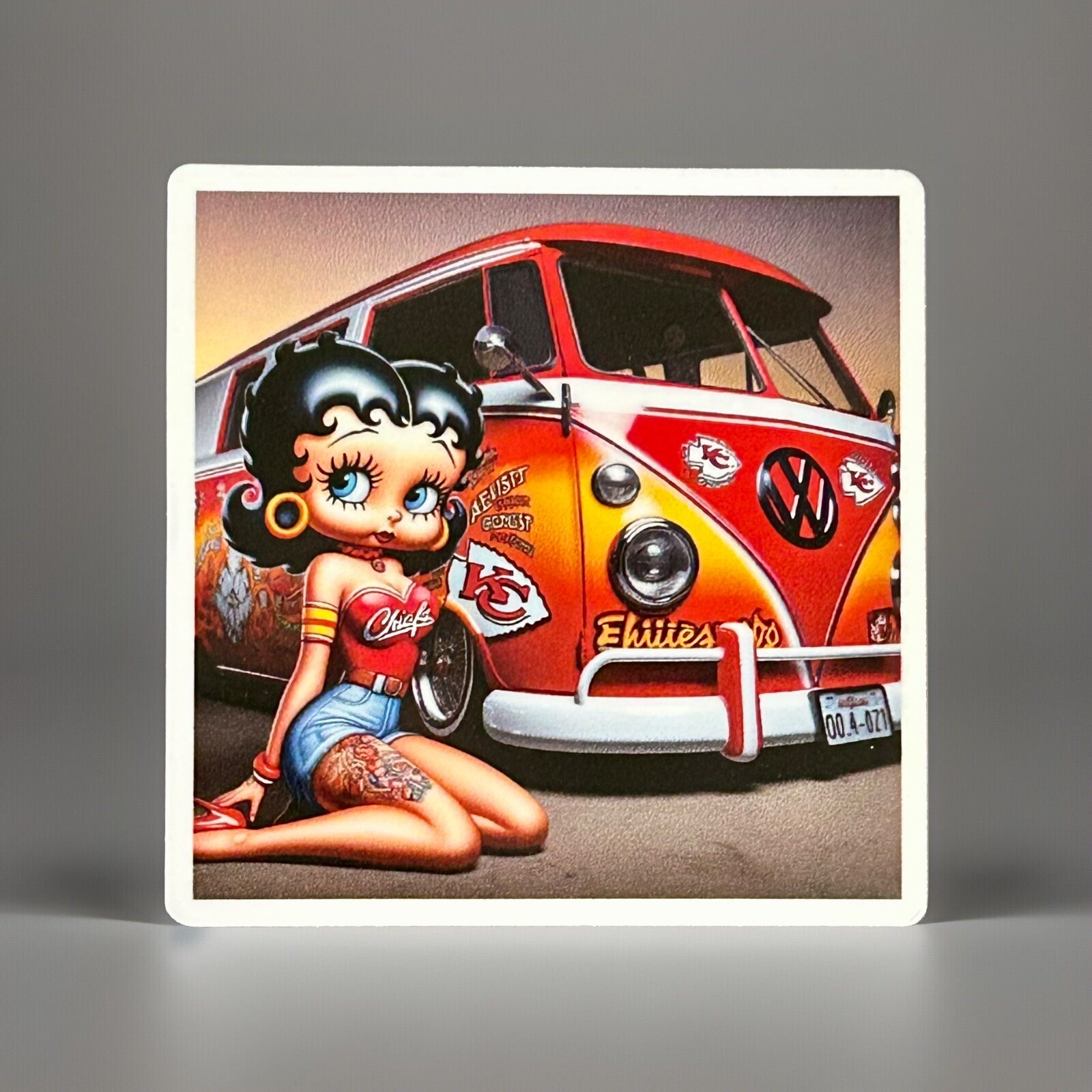 Kansas City Chiefs X Betty Boop Sticker Decal Vinyl Football 3” Mahomes