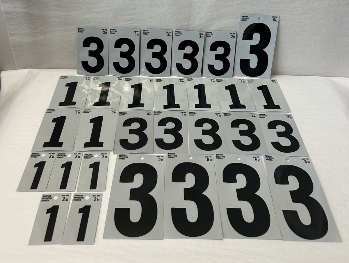 29-PACK Reflective Adhesive Numbers. Everbilt What You See Is What You Get (R12)