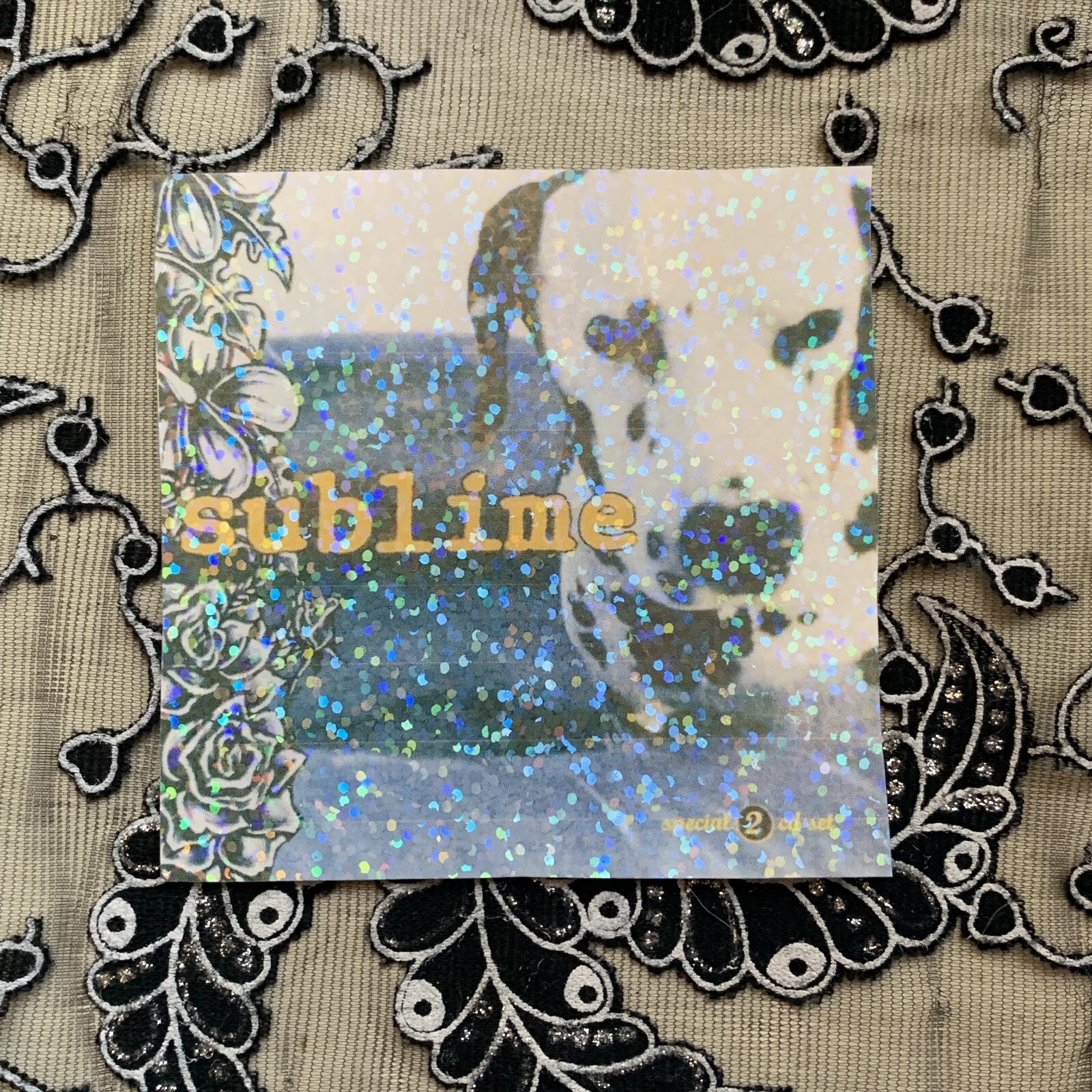 sublime album vinyl sticker, holographic waterproof decal