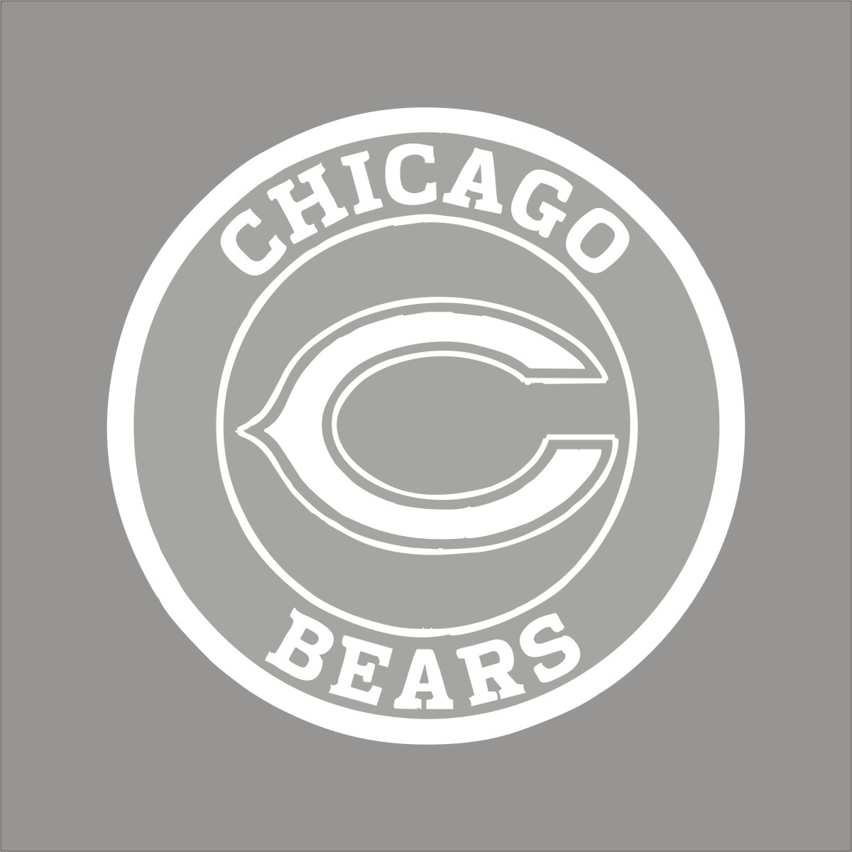 Chicago Bears #10 NFL Team Logo 1 Color Vinyl Decal Sticker Window Car Wall