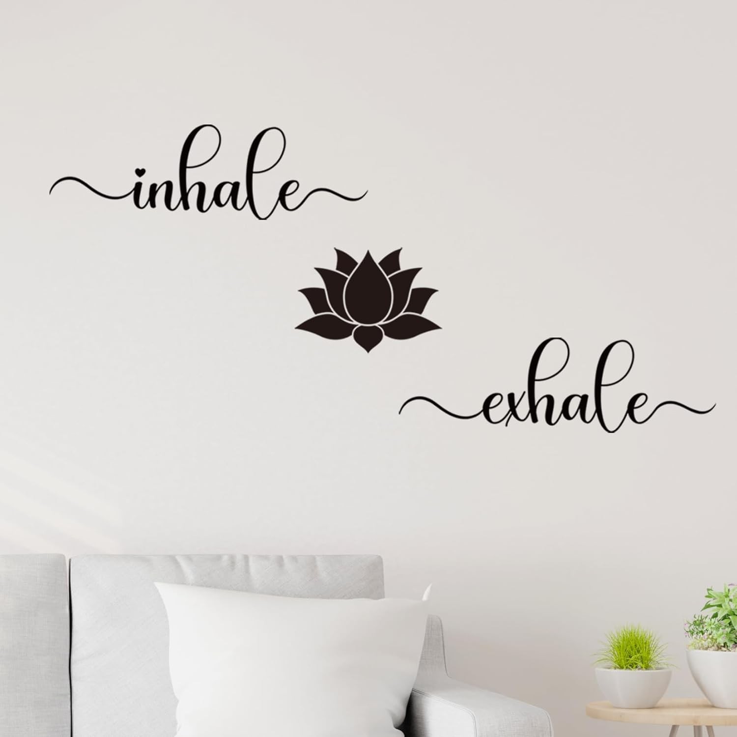Vancetyno Inhale Exhale Vinyl Wall Decal – 22″ x 11″, #174