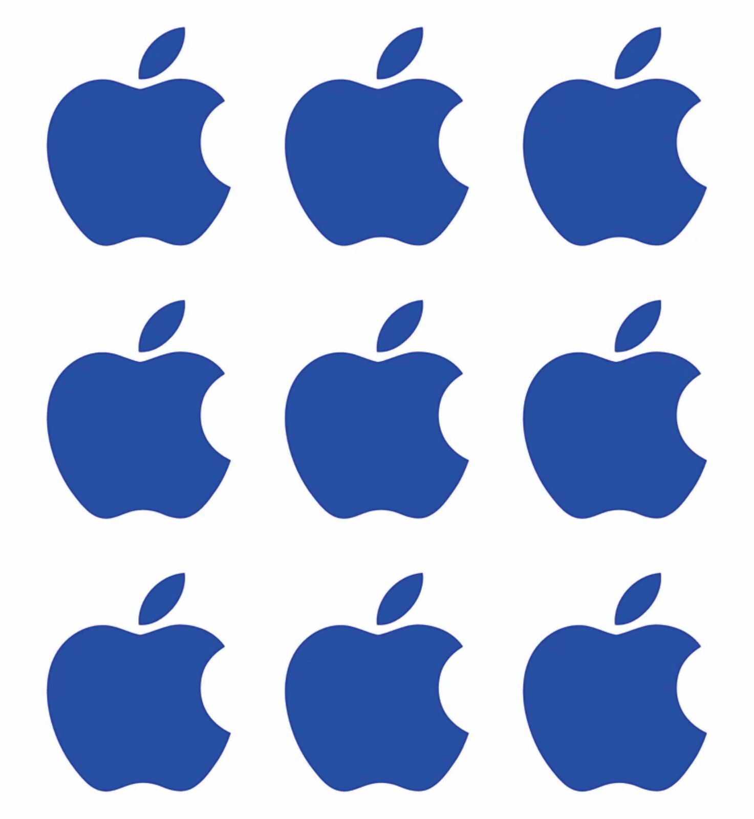 Small Apple logo Vinyl Decals Phone Laptop Small Stickers Apple Set of 12