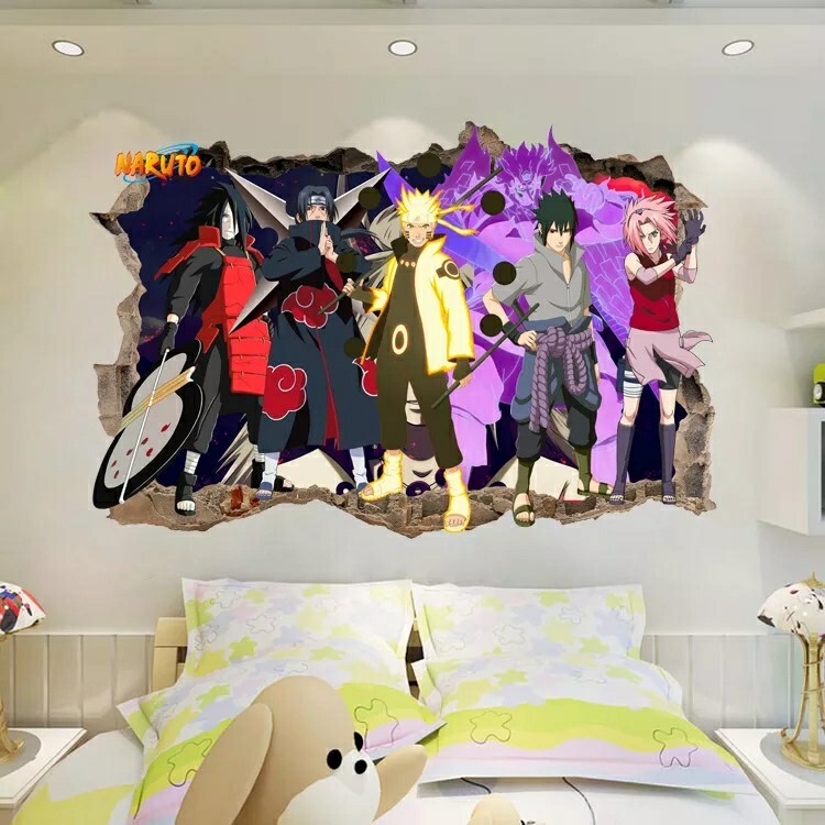 Manga Stickers Naruto Hokage Sasuke Itachi Uchiha Sakura Madara 60×90 Cm