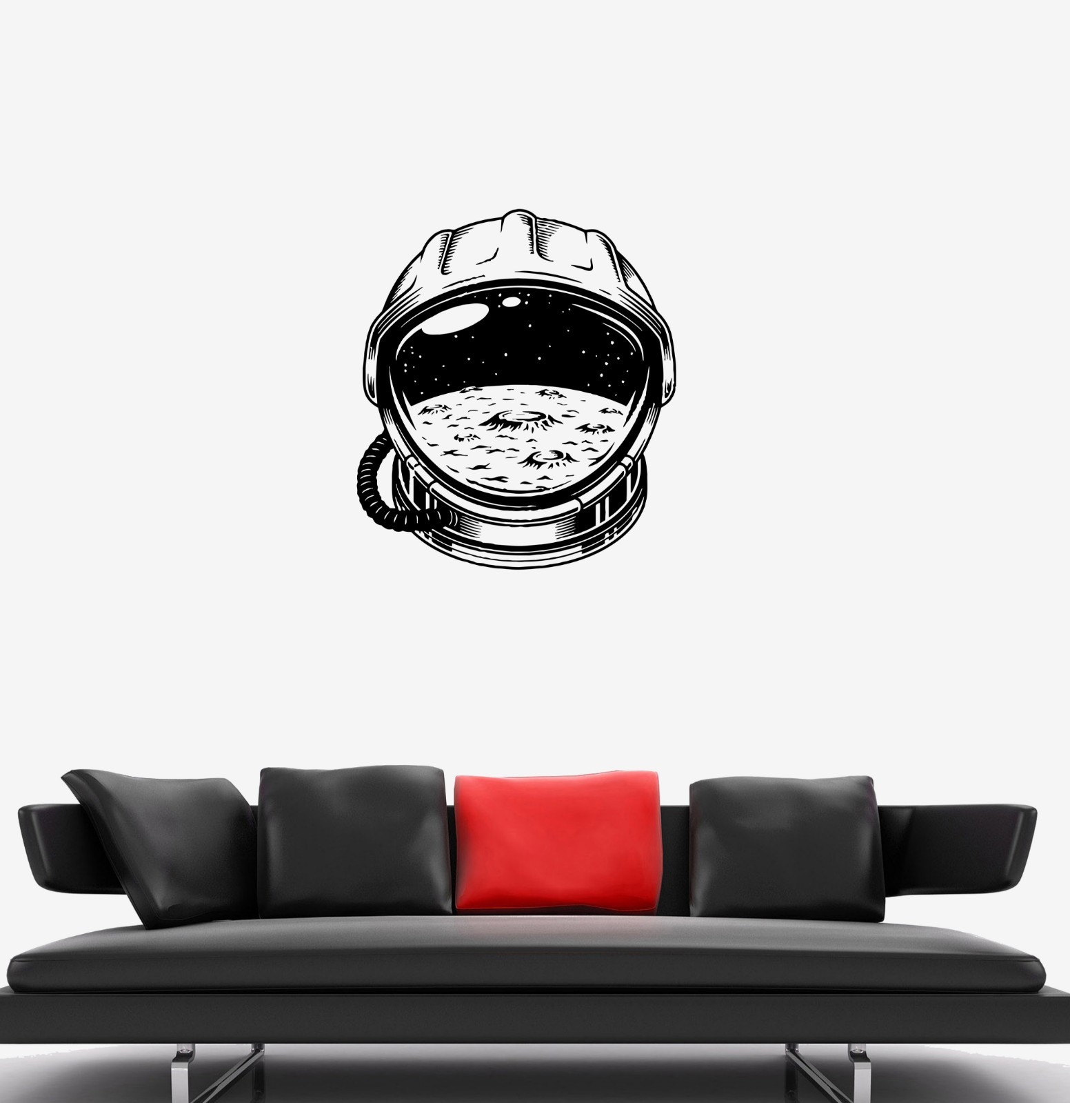 Wall Decal Astronaut Spacesuit Space Universe Moon Vinyl Sticker (ed1257)