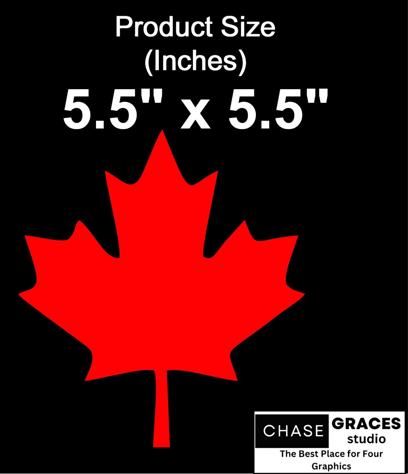 APLE LEAF CANADA Die Cut Vinyl Car Decal Sticker for Car Window 5.5″ x 5.5″